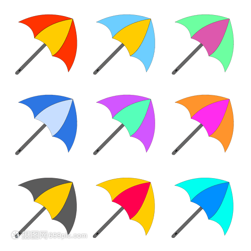 雨夜中绽开的绮梦 卡通彩色雨伞的自述